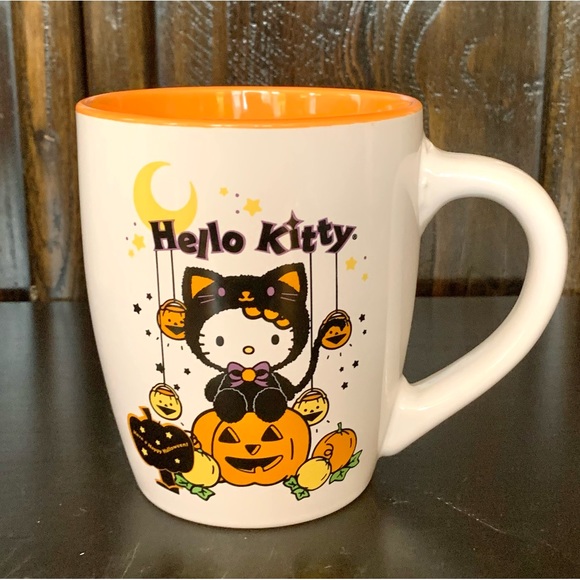 Hello Kitty Other - Hello Kitty 25oz Halloween Mug - Black Cat Jack o’ Lantern Pumpkin Stars Moon